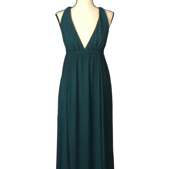 Show Me your Mumu Deep Jade Crisp Ava Maxi Dress NWT Women's Size XS NWT - Picture 2 of 11